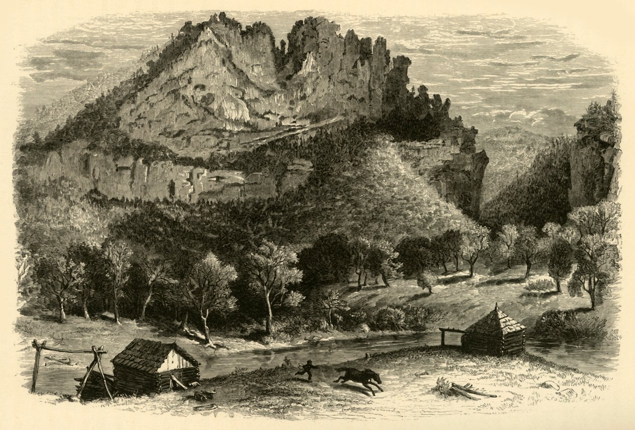 "Seneca sziklái", 1872. alkotó: William Ludwell Sheppard