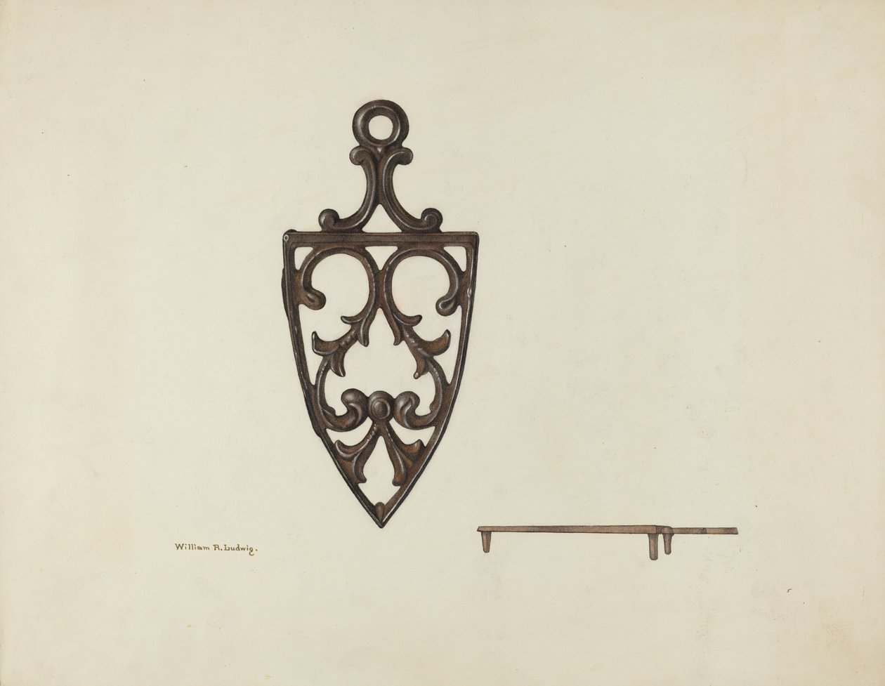 Trivet, c. 1939. alkotó: William Ludwig