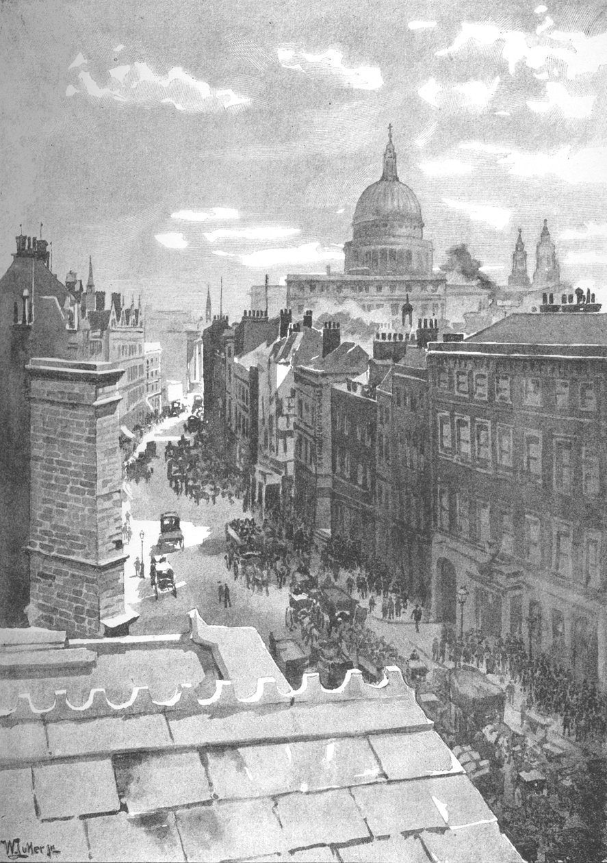 Aldersgate Street, 1891 alkotó: William Luker