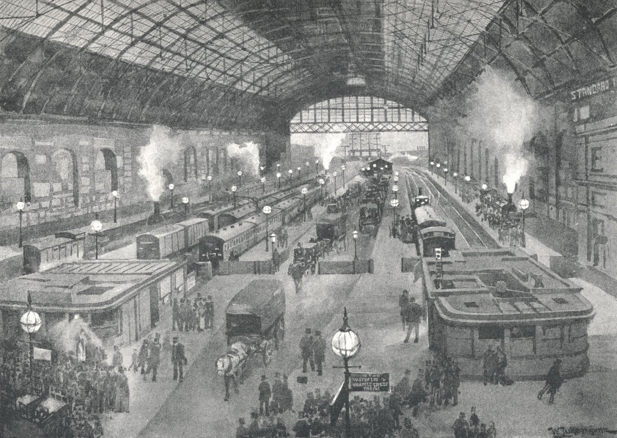 Cannon Street állomás – éjszaka, 1891 alkotó: William Luker