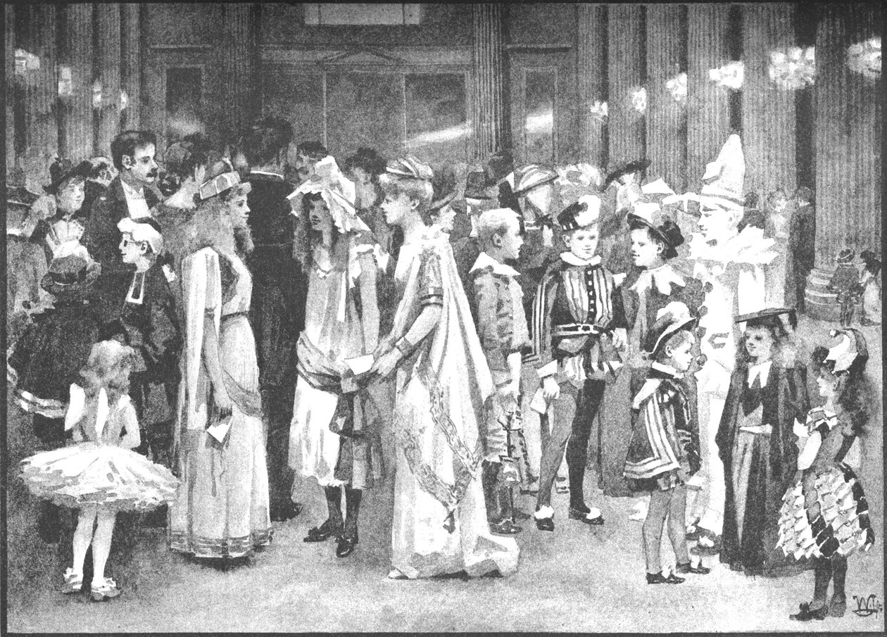 Fiatalkorúak bálja a kastélyban – Táncok között, 1891 alkotó: William Luker