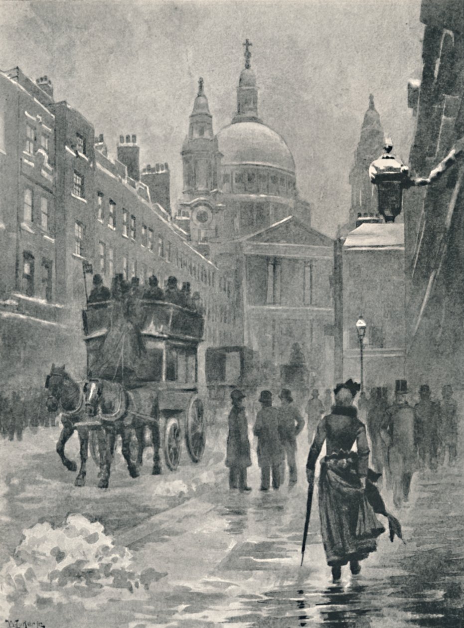 Ludgate Hill egy téli reggelen, 1891 alkotó: William Luker
