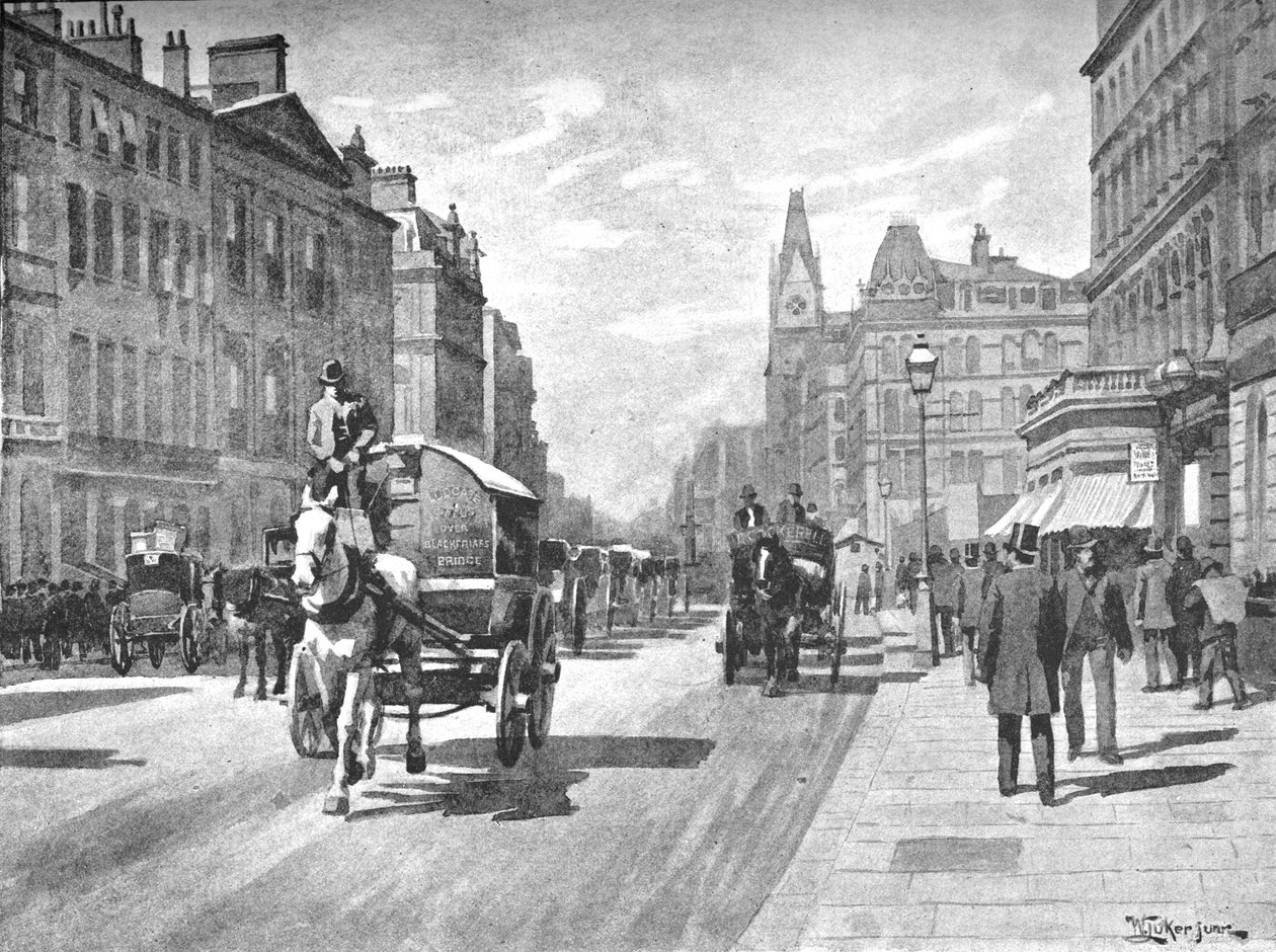 New Bridge Street, Blackfriars, 1891 alkotó: William Luker