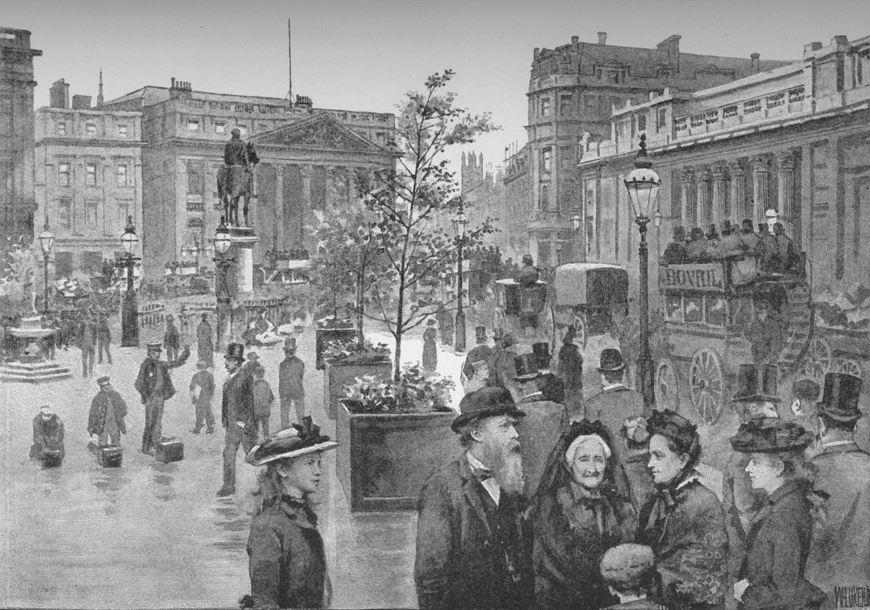A Mansion House és a Bank of England, 1891 alkotó: William Luker