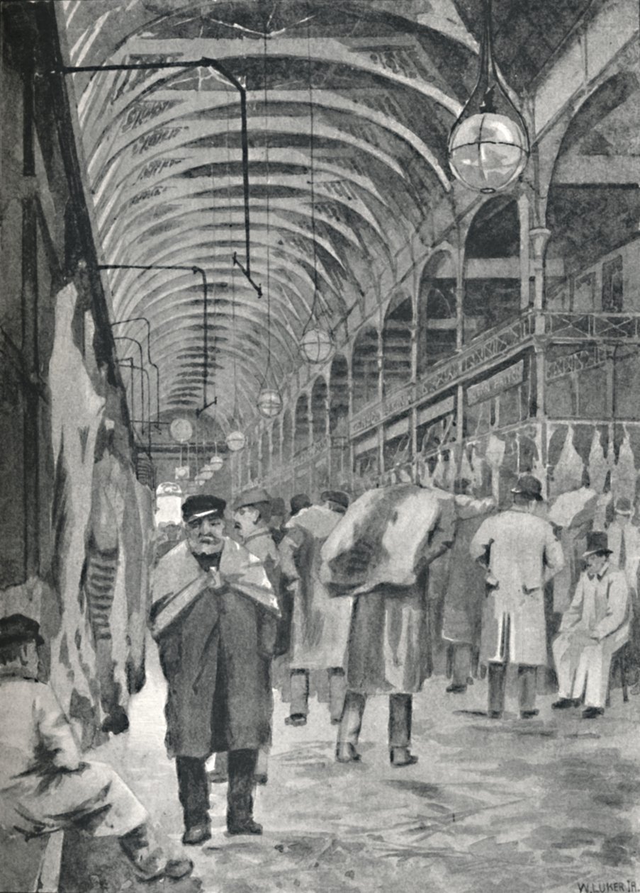 A Metropolitan Meat Market, Smithfield, 1891 alkotó: William Luker