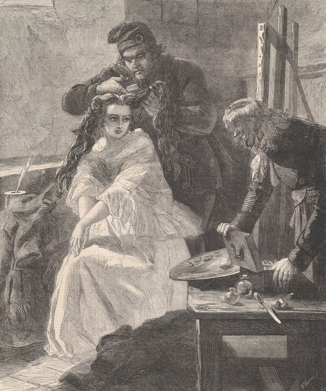 La Toilette des Morts, az Illustrated London News, 1863. július 25. alkotó: William Luson Thomas