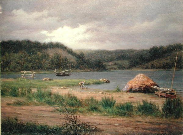 Clamming, Long Island (olaj, vászon) alkotó: William M Davis