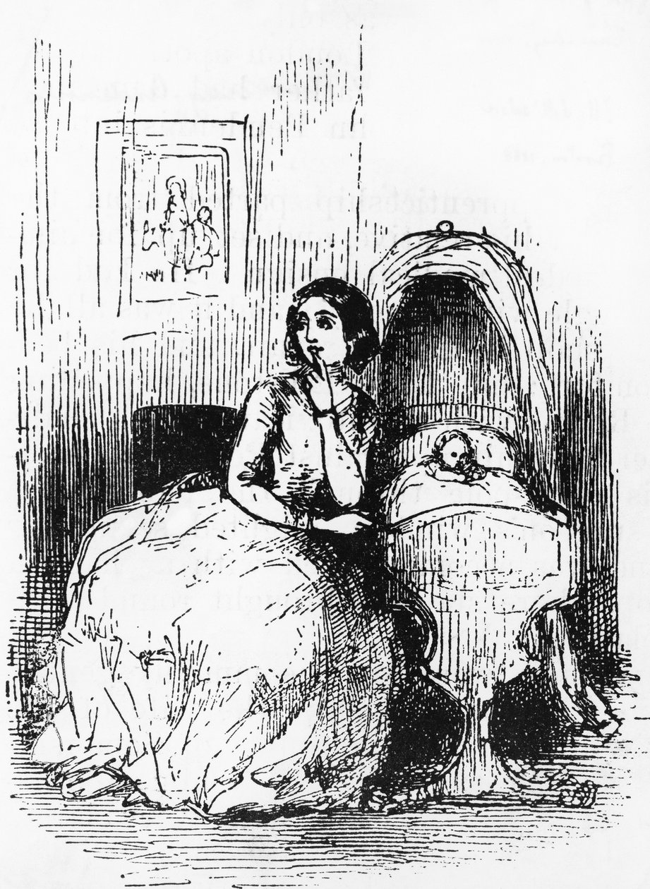 Illusztráció: Pendennis története, szerencséje és szerencsétlensége, barátai és legnagyobb ellensége, William Makepeace Thackeray (1811-1863) regénye, metszet William Makepeace Thackeray (1811-1863) rajza után, 1888-ban, Boston alkotó: William Makepeace Thackeray