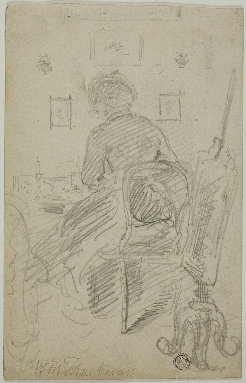 Lady Writing (hátulnézet) alkotó: William Makepeace Thackeray