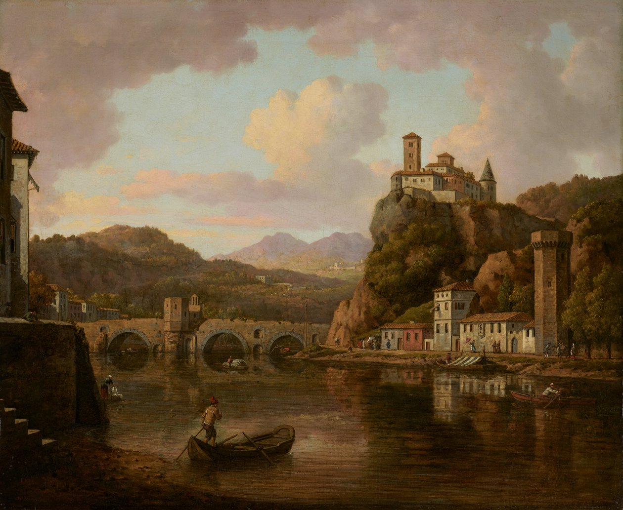 Várkastély a Rhône folyónál, Franciaország alkotó: William Marlow