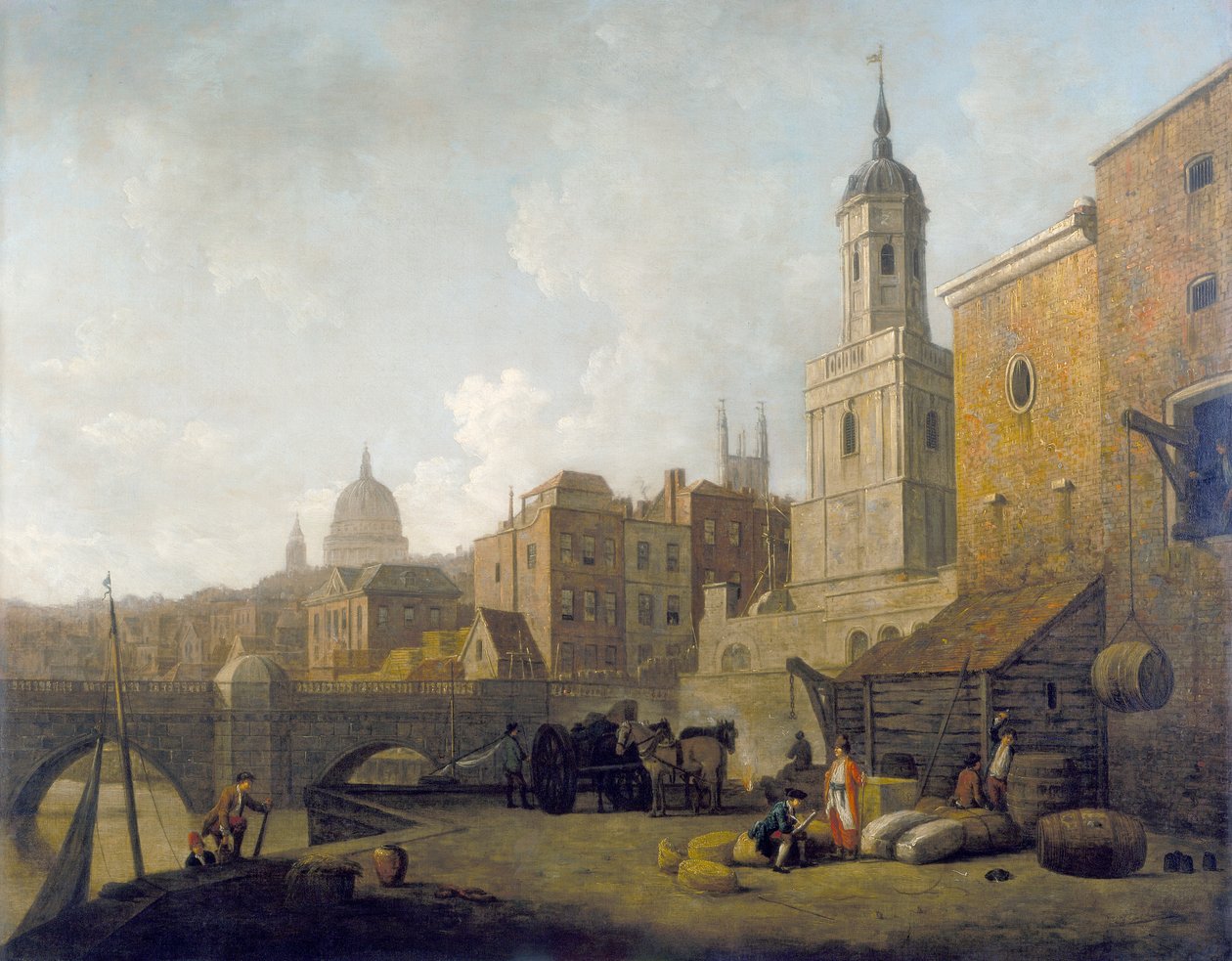 „Fresh Wharf, London Bridge”, c1762. alkotó: William Marlow