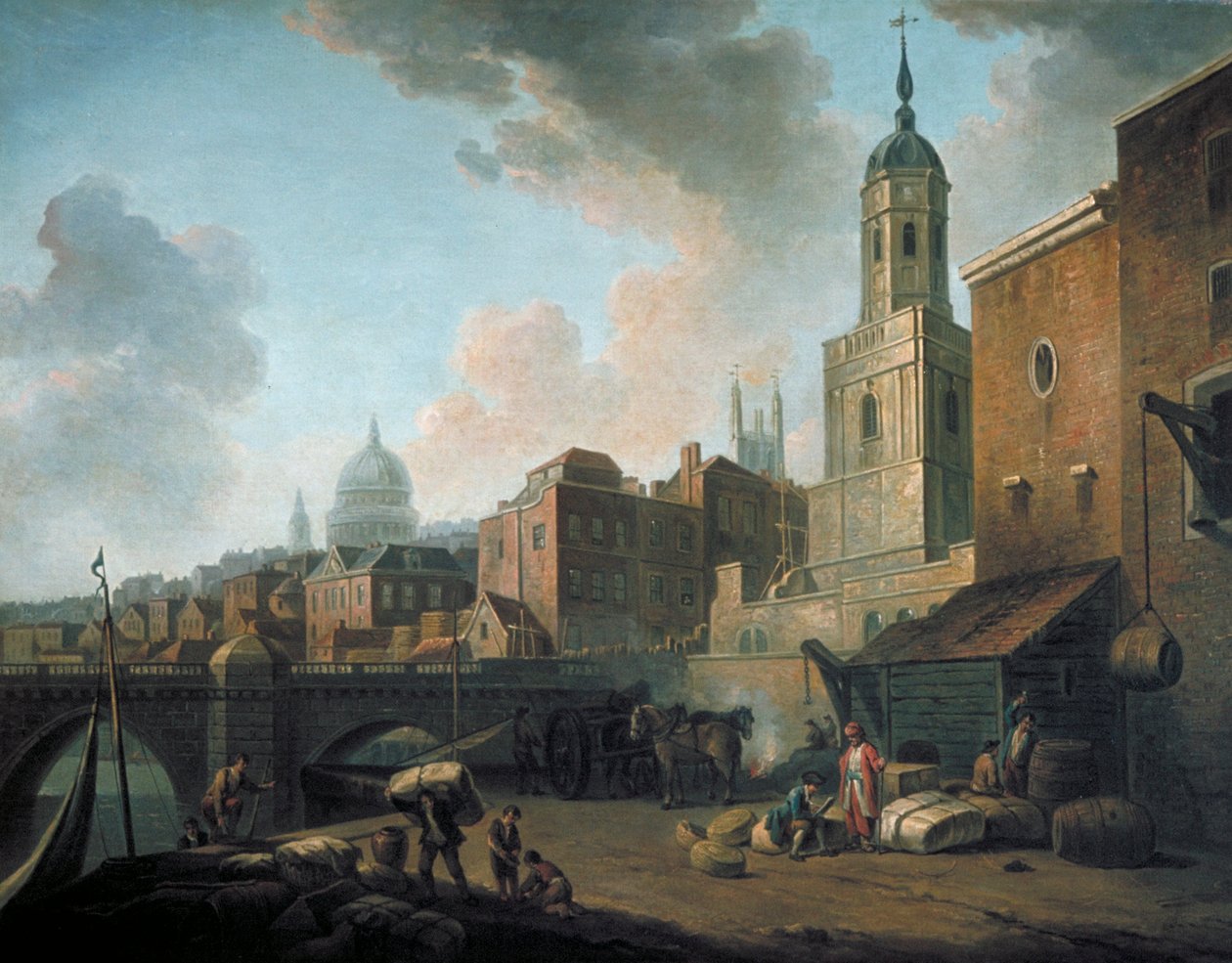 „Fresh Wharf, London Bridge közelében”, 1762. sz alkotó: William Marlow