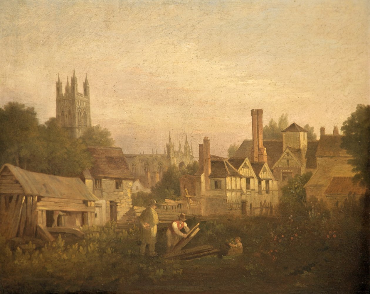 Gloucester északnyugatról, 1820 körül alkotó: William Marlow
