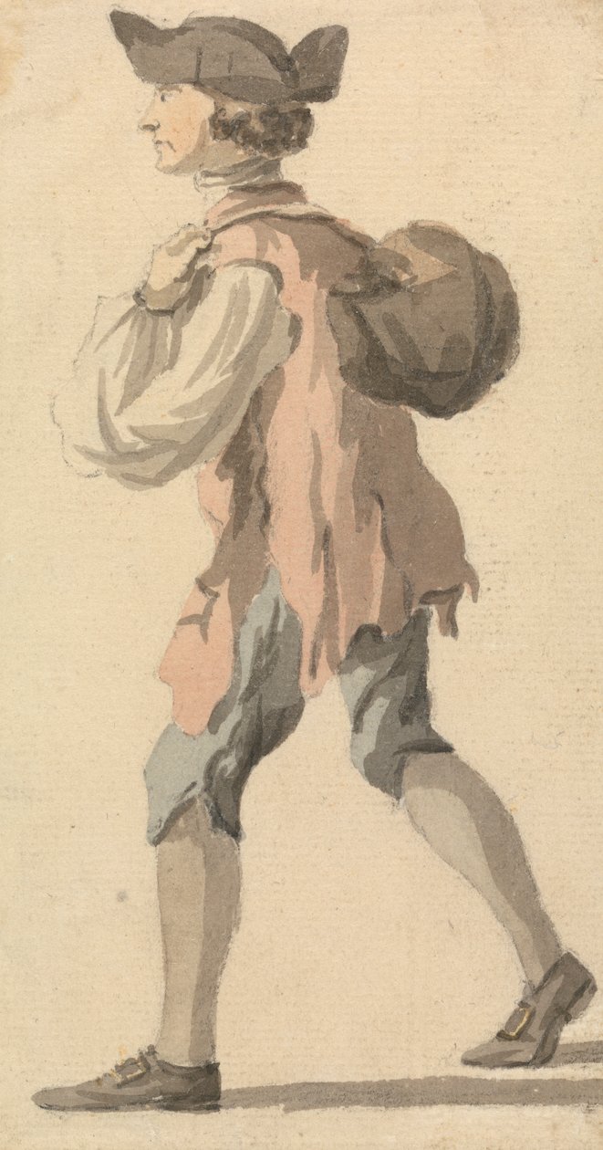 Férfi hordozó köteg a hátán alkotó: William Marlow