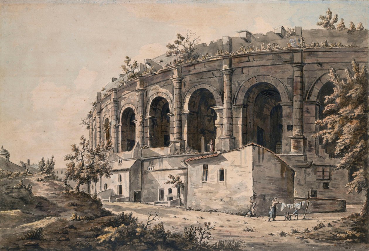 Az amfiteátrum Nîmes-ben, Dél-Franciaországban alkotó: William Marlow