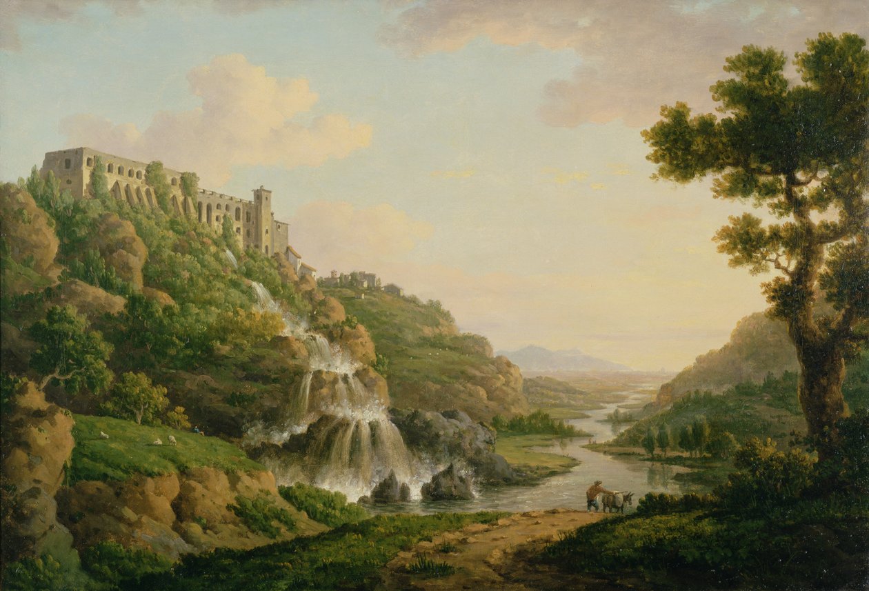 Maecenas Tivoli villája, 1770 körül (akvarell) alkotó: William Marlow