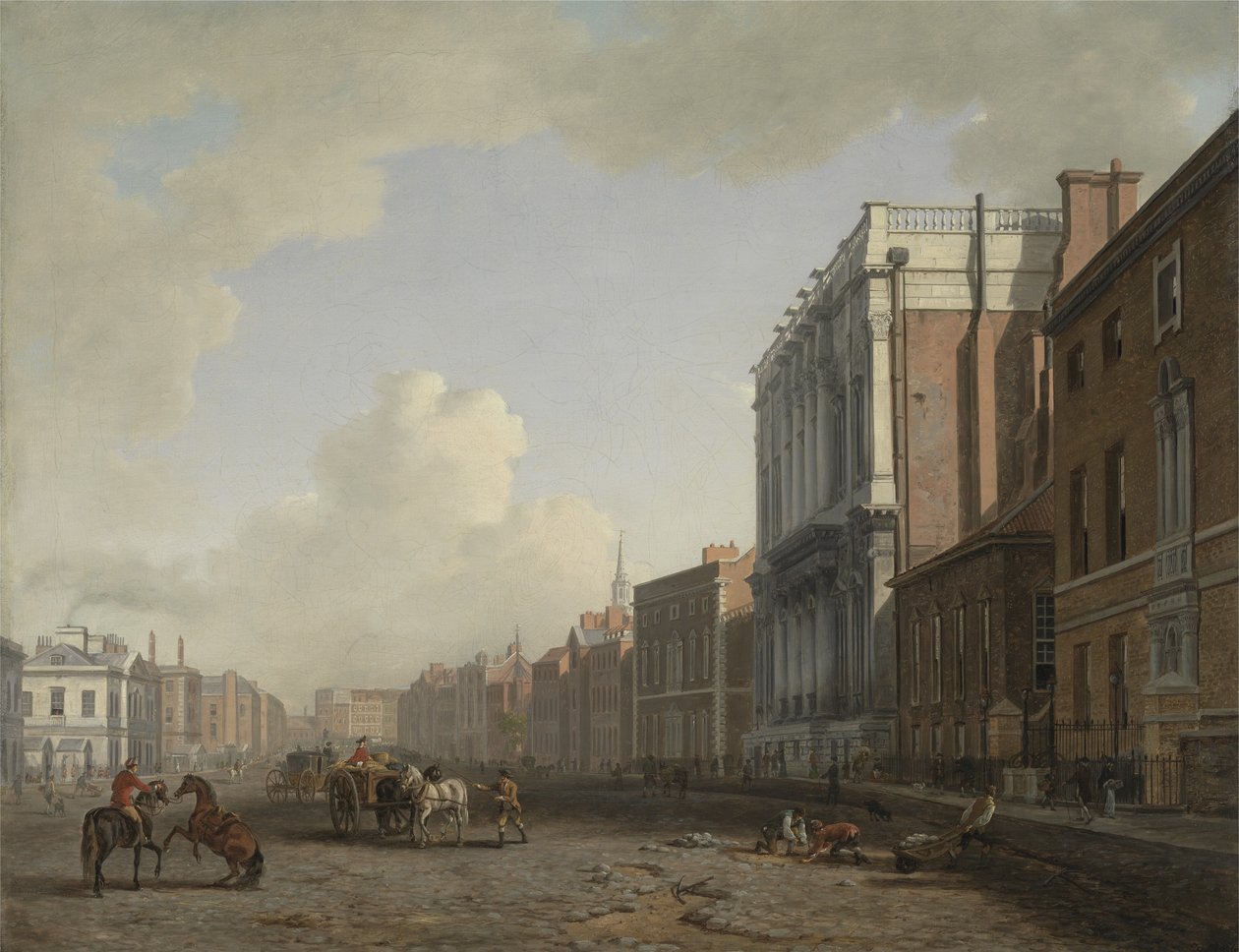 Whitehall, Északkeletre nézve, 1775 körül (olaj, vászon) alkotó: William Marlow
