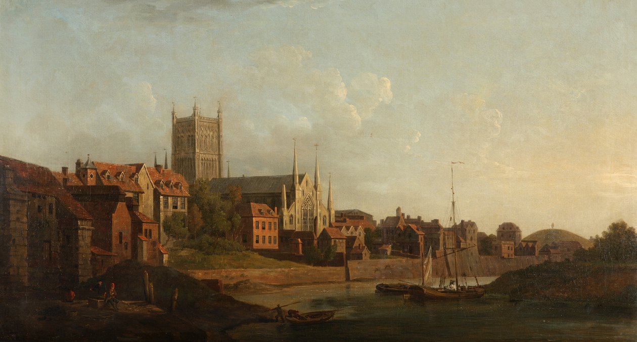 Worcester a Severnből, 1760 körül alkotó: William Marlow