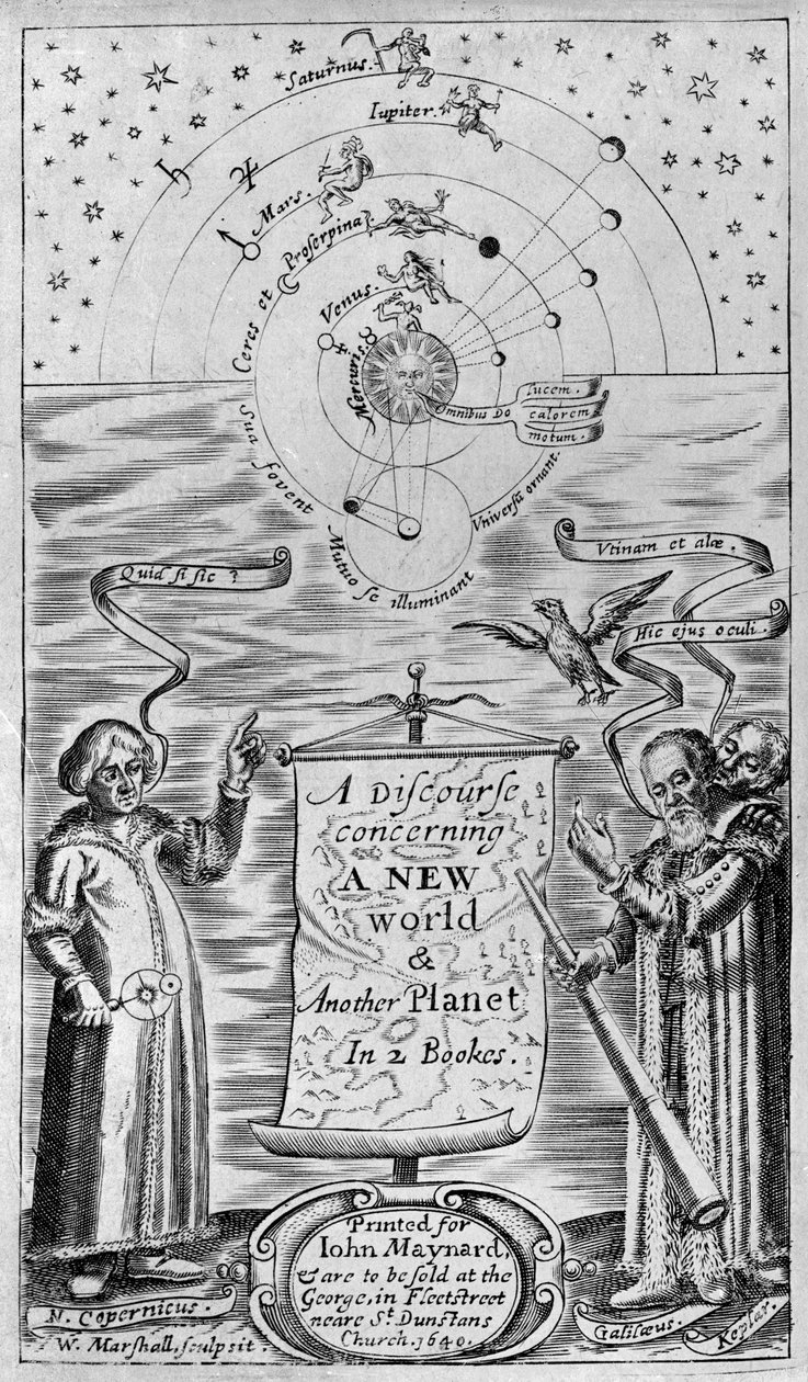 Beszéd egy új világról és egy másik bolygóról 2 könyvben, 1640 (előlap) alkotó: William Marshall