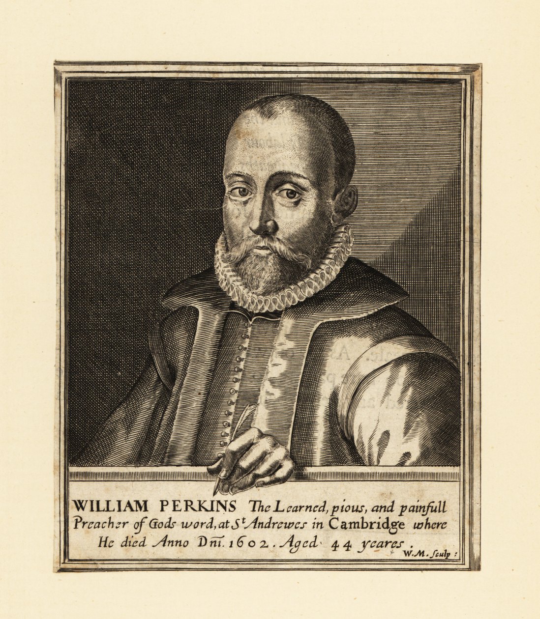 William Perkins angol pap és cambridge-i teológus portréja alkotó: William Marshall