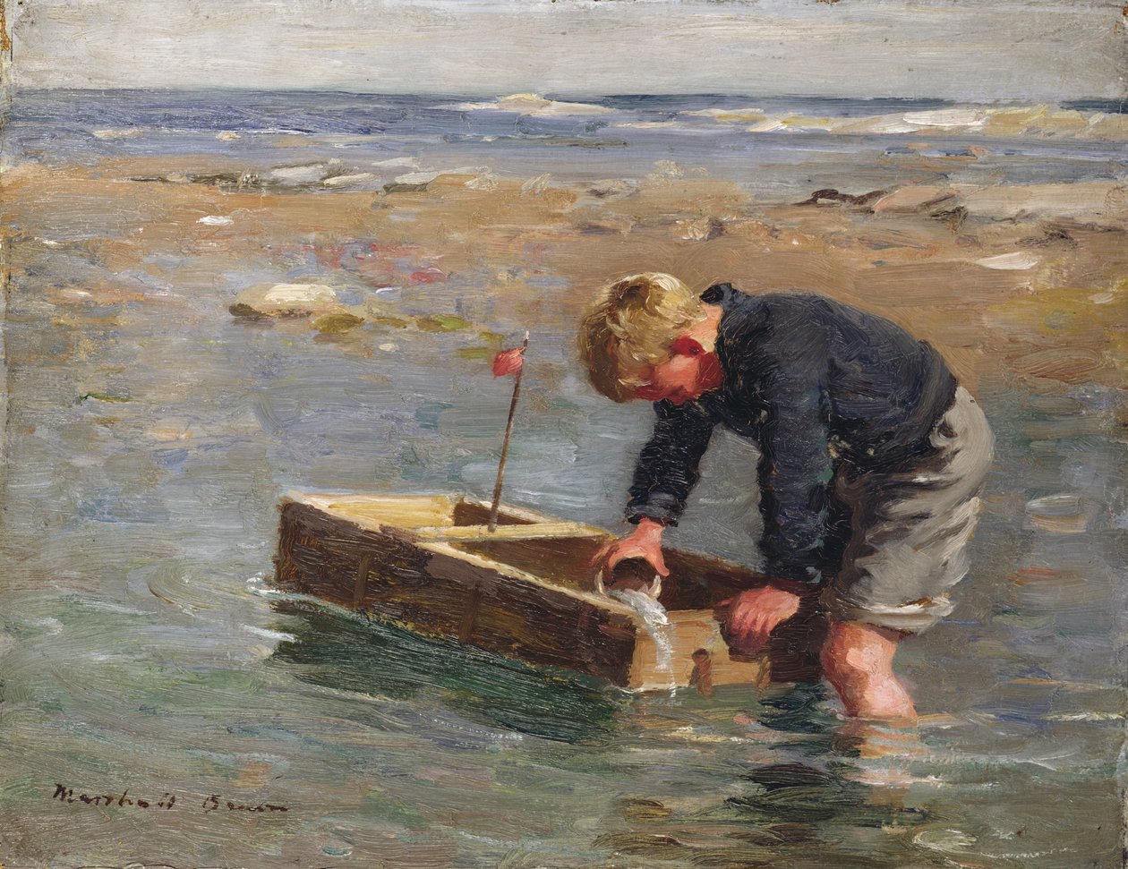 Kizárás a csónakból (olaj, vászon tábla) alkotó: William Marshall Brown