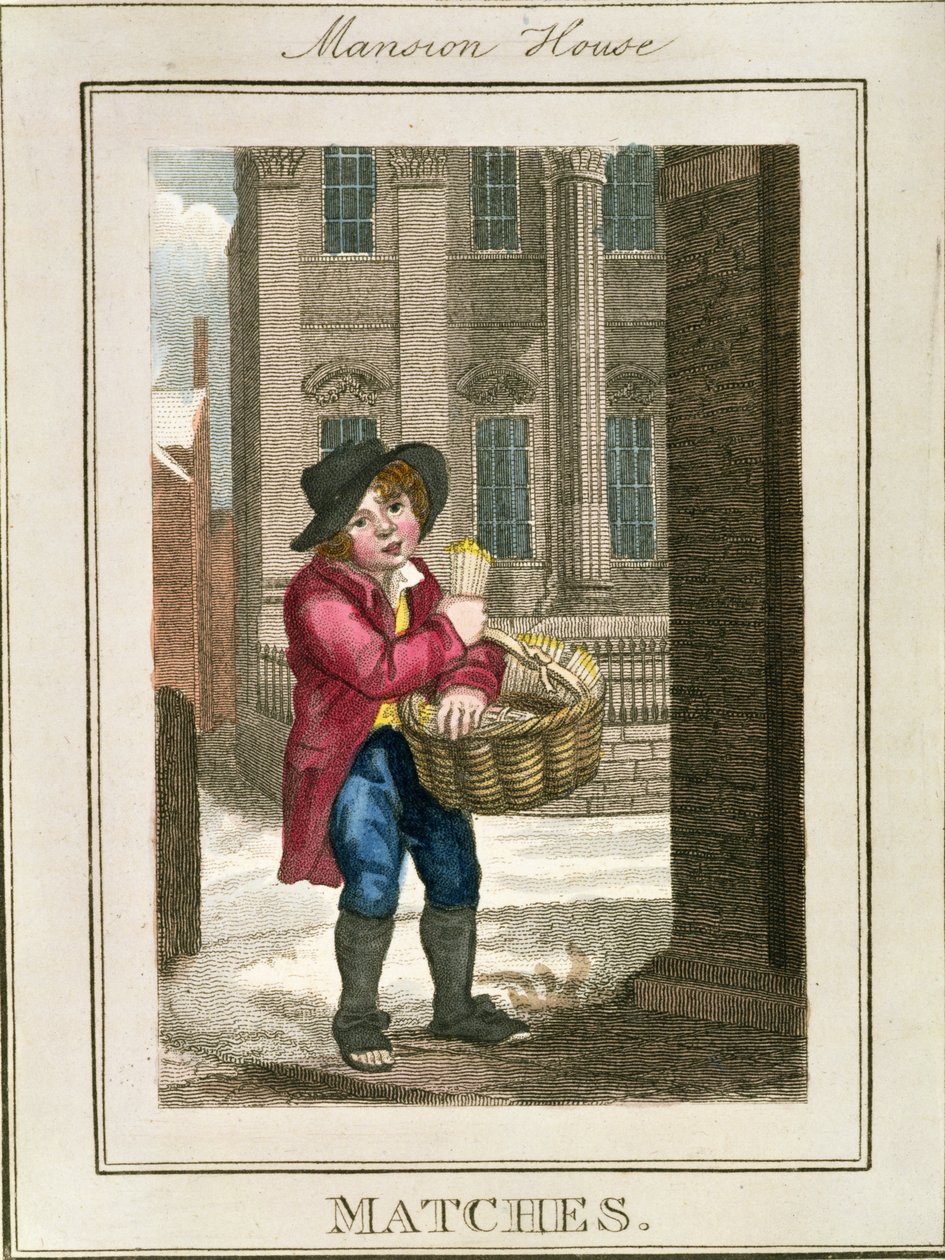 Matches, Mansion House, a „Cries of London”, pub. Richard Phillips (1778-1851) 1804 alkotó: William Marshall Craig
