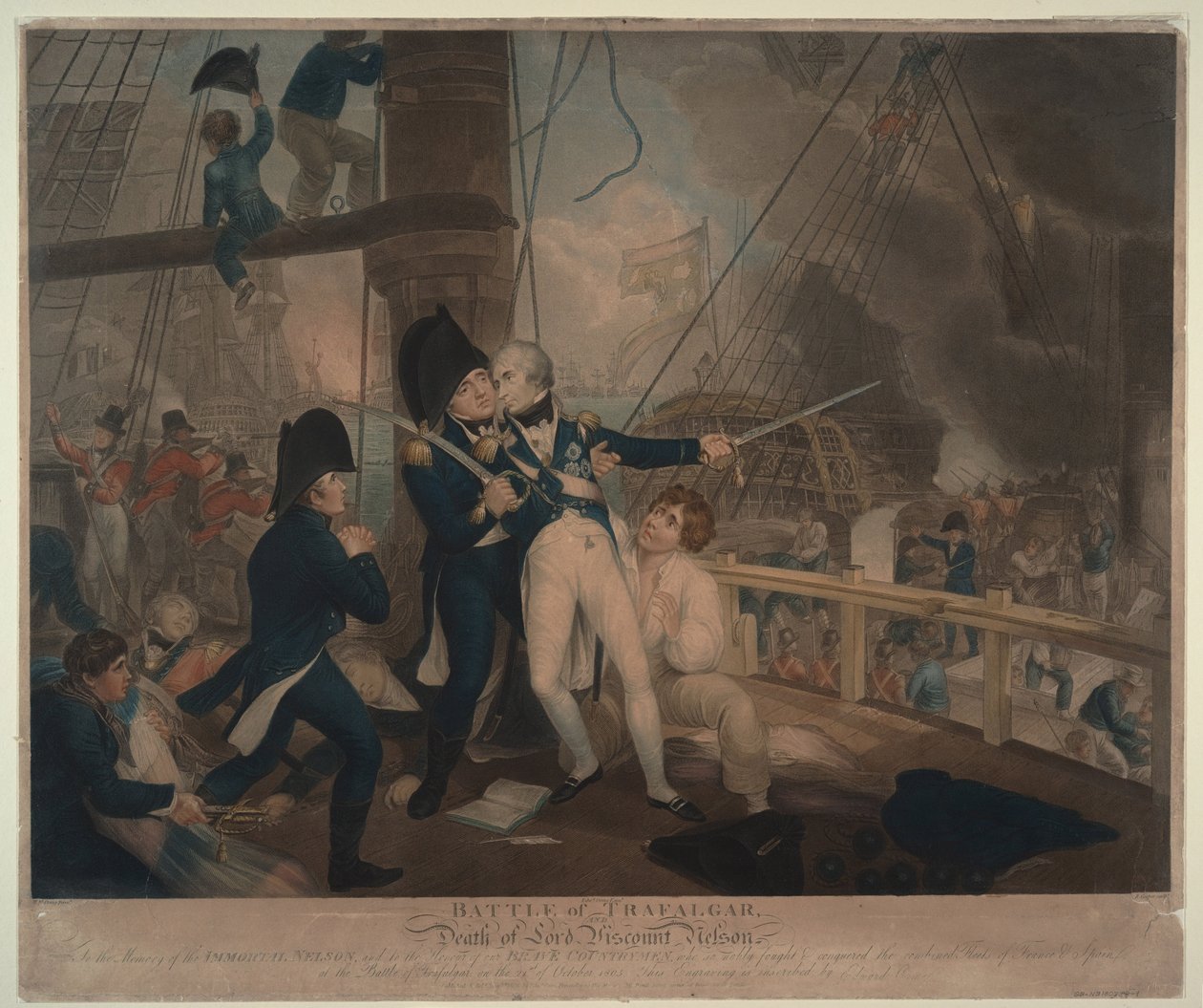 A trafalgari csata és Nelson halála, 1806 alkotó: William Marshall Craig