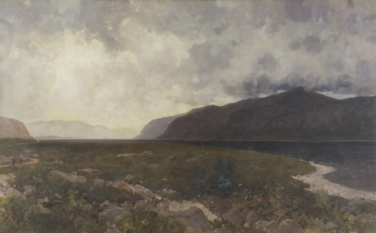 Loch Maree a Grudie-hídról, 1905 körül (olaj, vászon) alkotó: William Matthew Hale
