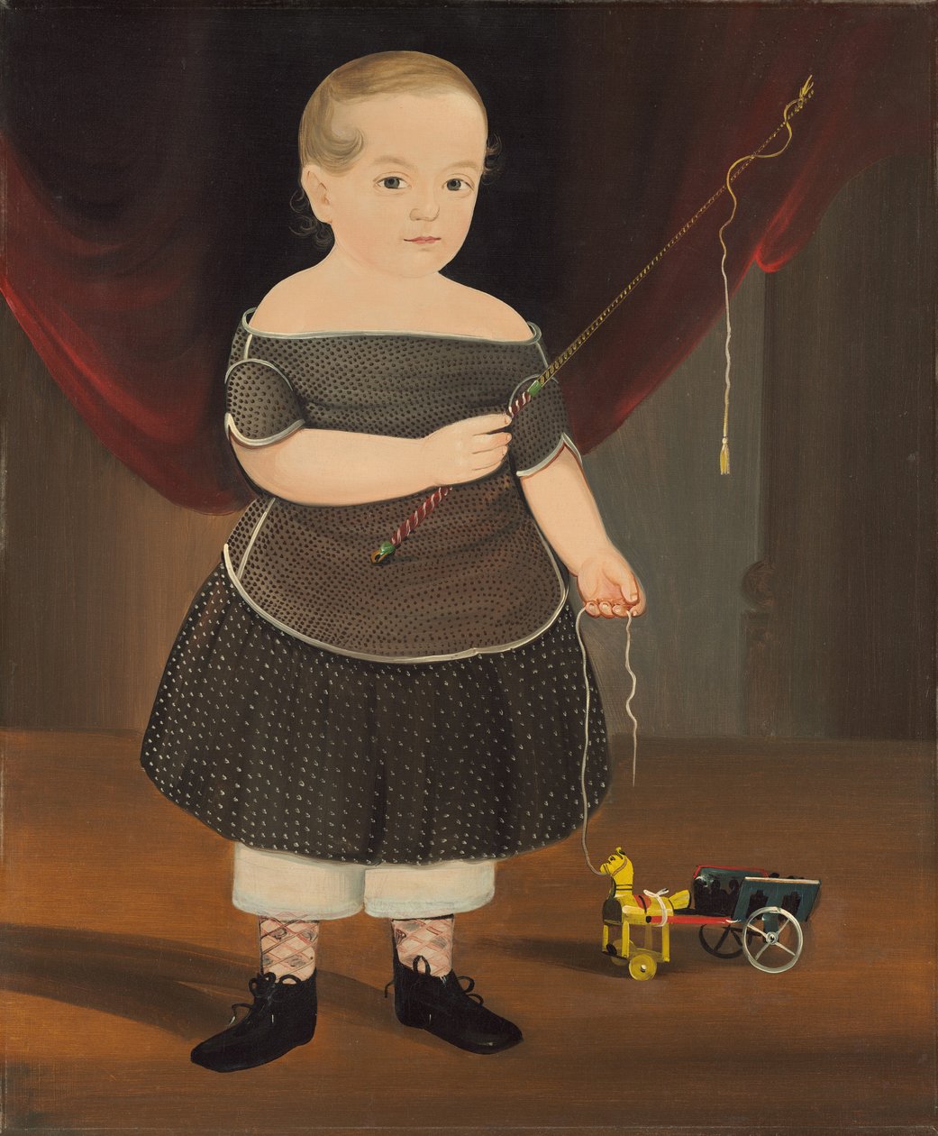 Fiú játéklóval és kocsival alkotó: William Matthew Prior