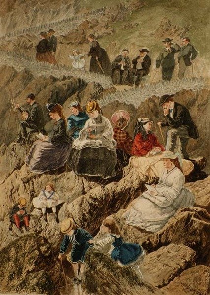 Látogatók Ilfracombe-ban, Észak-Devonban alkotó: William McConnell
