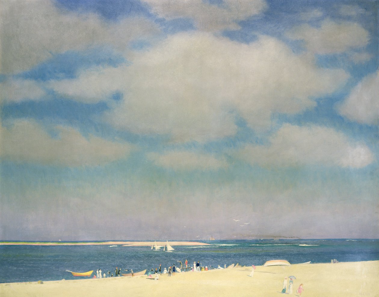 Tengeri táj homokos stranddal (The Beach at Chatham) 1915 körül (olaj, vászon) alkotó: William McGregor Paxton