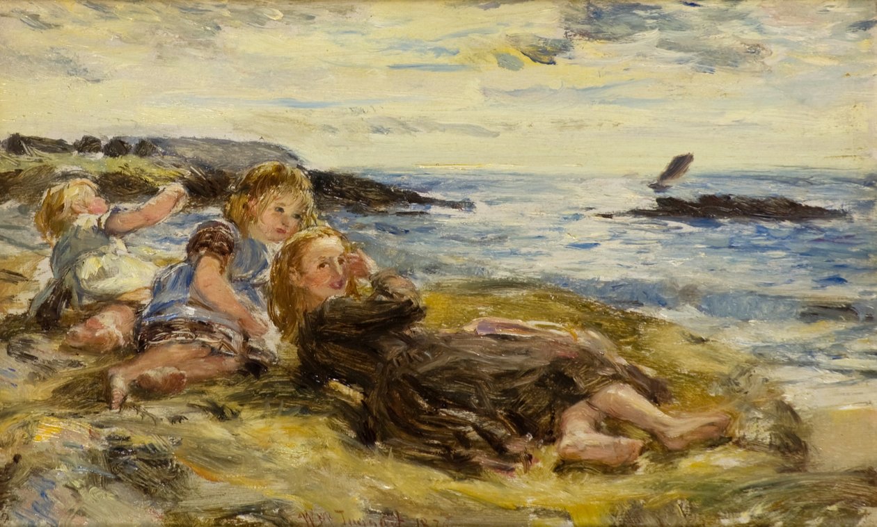 Gyermekek a tengerparton, Machrihanish alkotó: William McTaggart