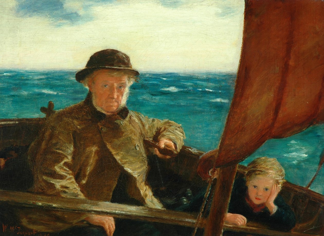 Apa a kormánynál, 1889 alkotó: William McTaggart