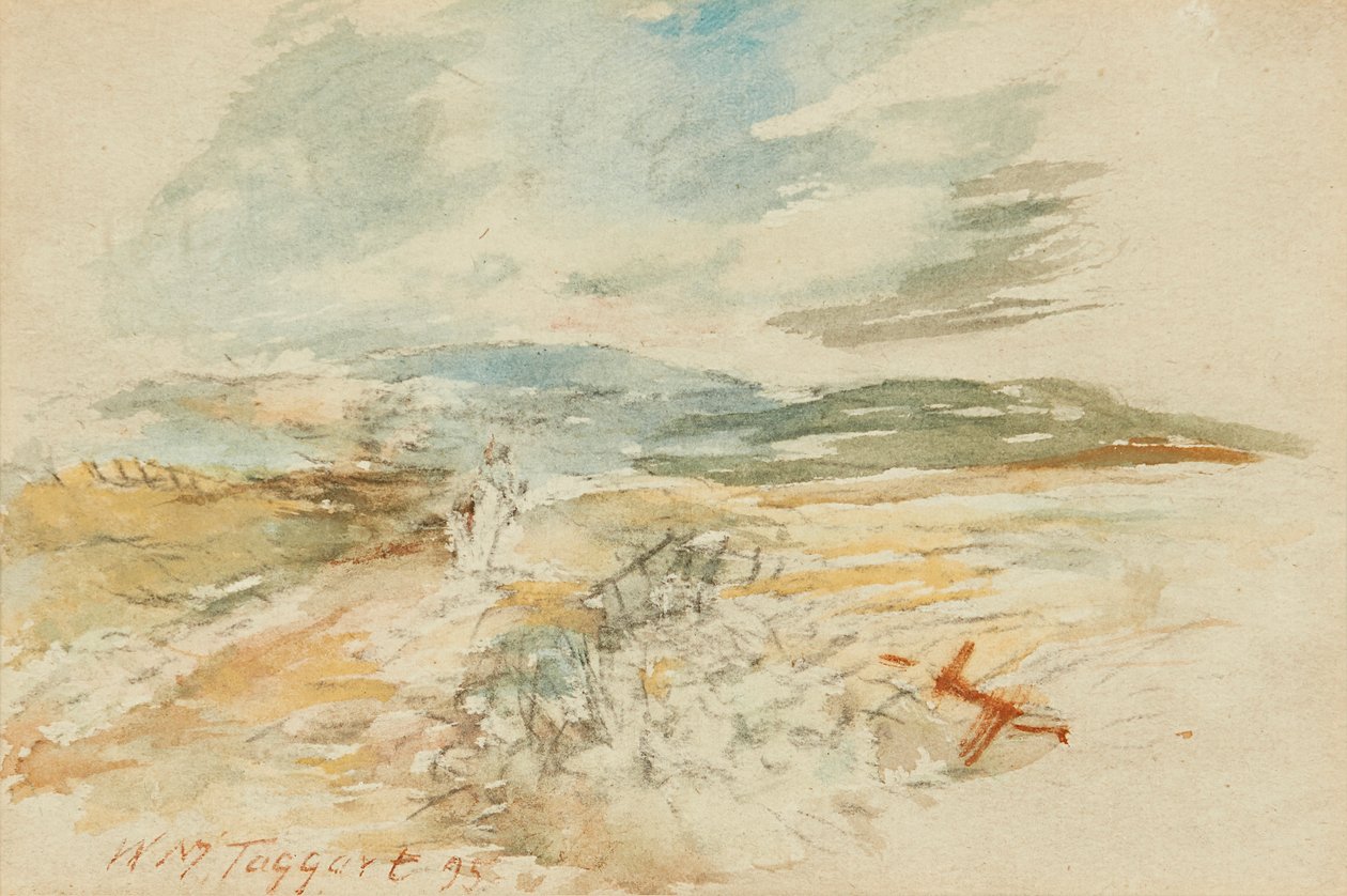 Highland Study (ceruza és akvarell) alkotó: William McTaggart