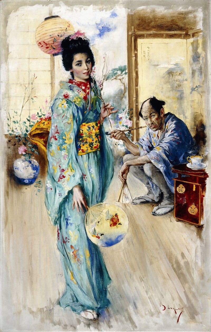 A hölgy és Sada San (olaj, vászon) alkotó: William Merritt Berger