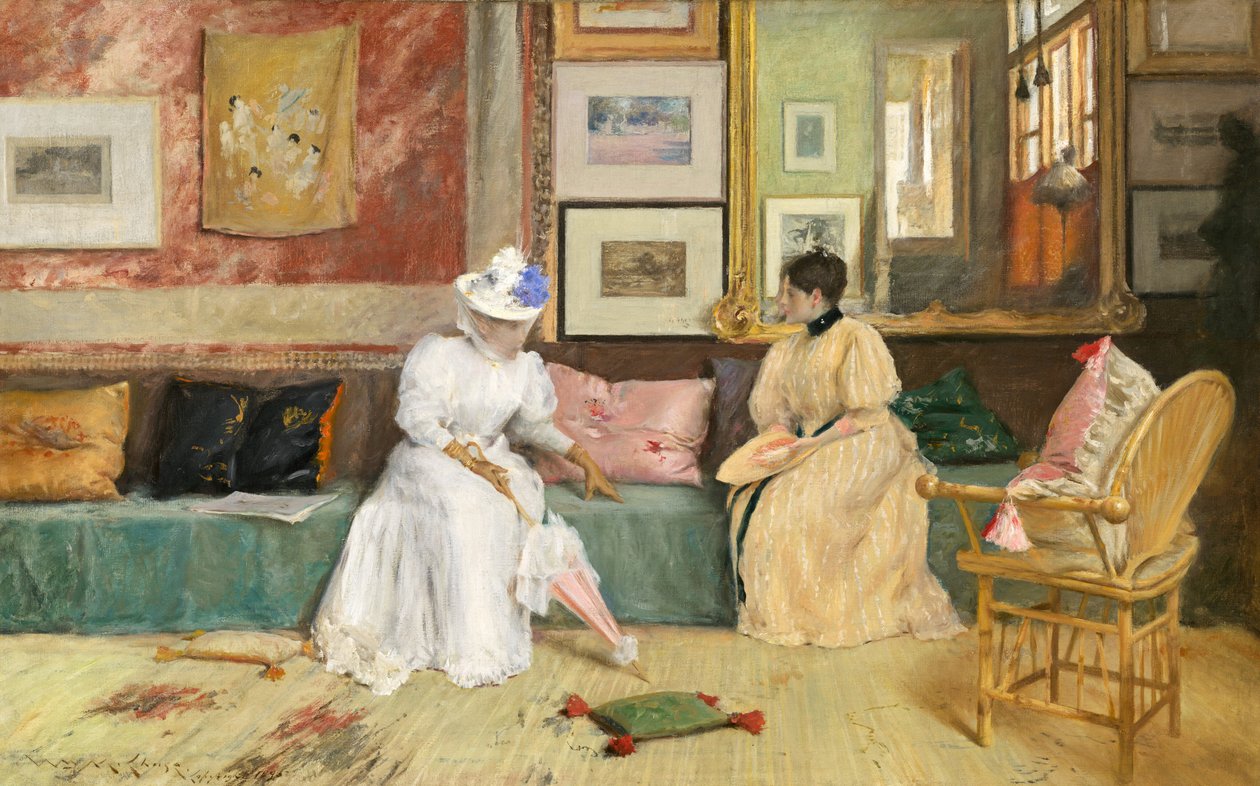 Barátságos hívás alkotó: William Merritt Chase