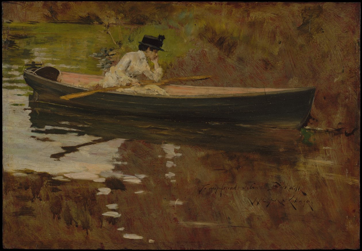Alice Gerson a Prospect Parkban alkotó: William Merritt Chase