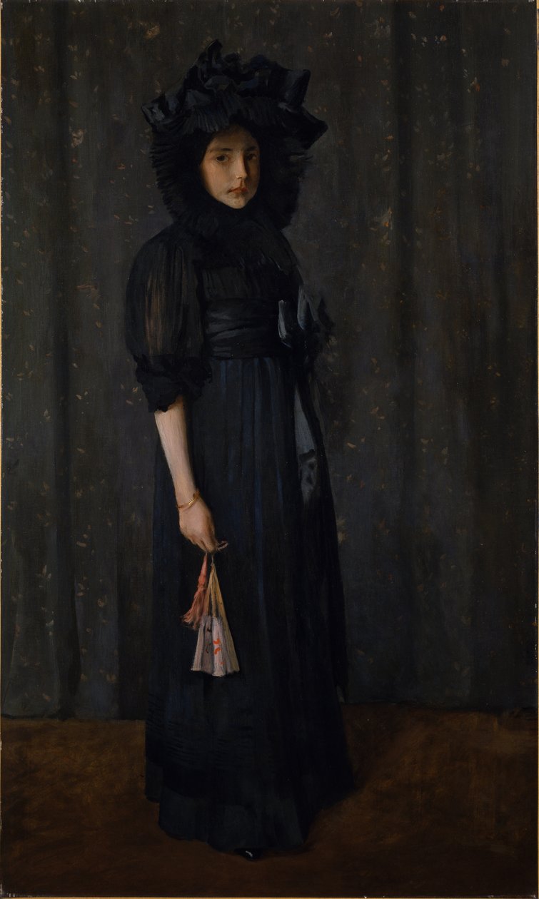 A művész lánya anyja ruhájában (Fiatal lány feketében) alkotó: William Merritt Chase