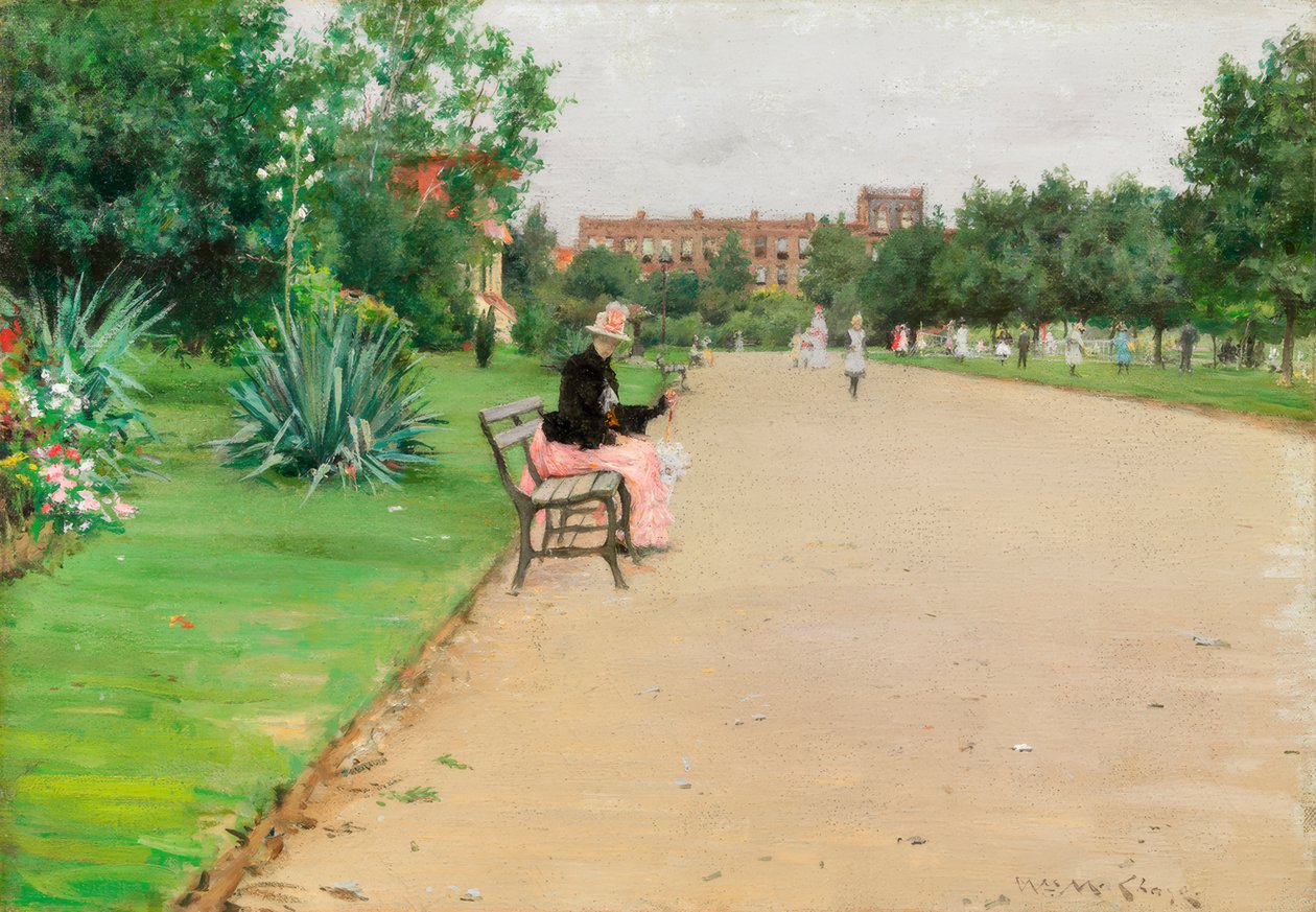 Egy városi park alkotó: William Merritt Chase