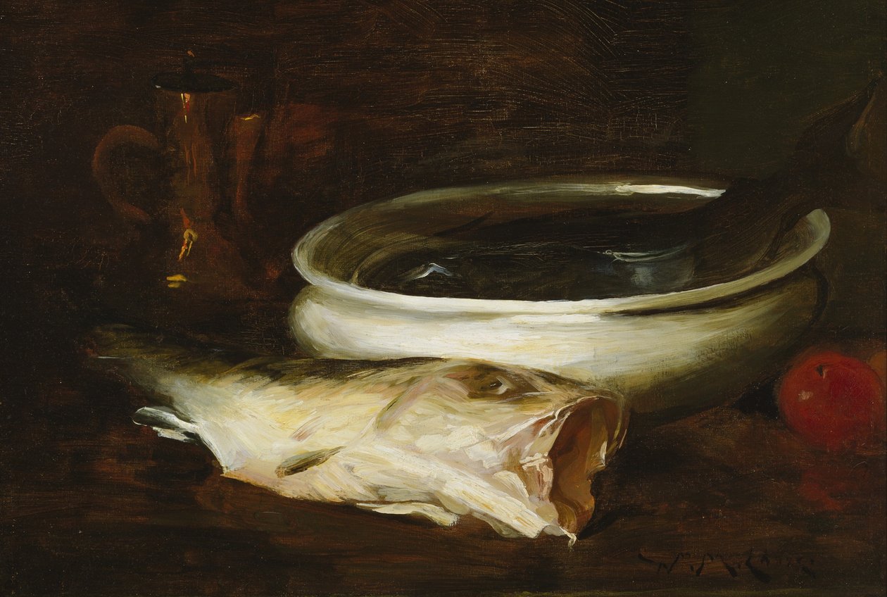 Hal és csendélet, 1904-1909 (olaj, vászon) alkotó: William Merritt Chase