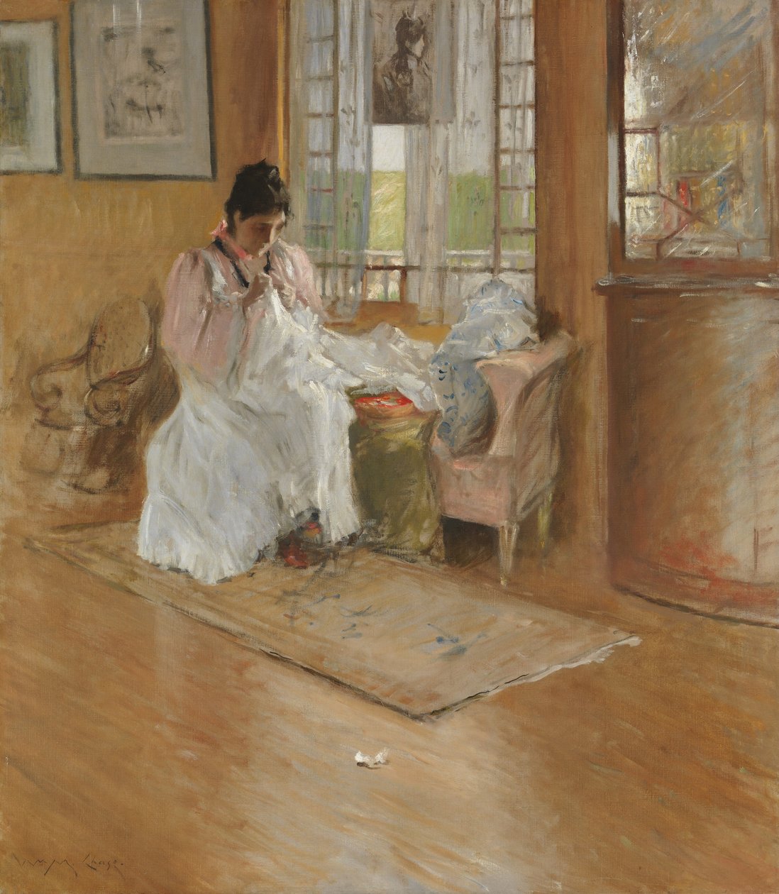 A kicsinek, 1896 körül (olaj, vászon) alkotó: William Merritt Chase