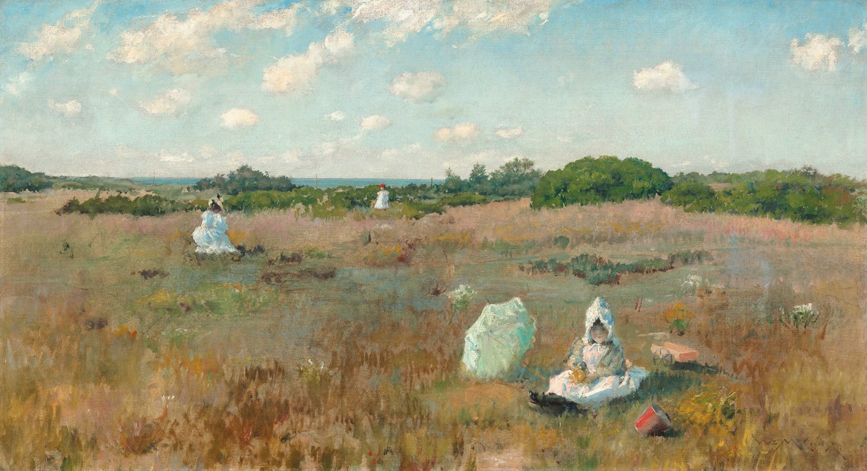 Őszi virágok gyűjtése alkotó: William Merritt Chase