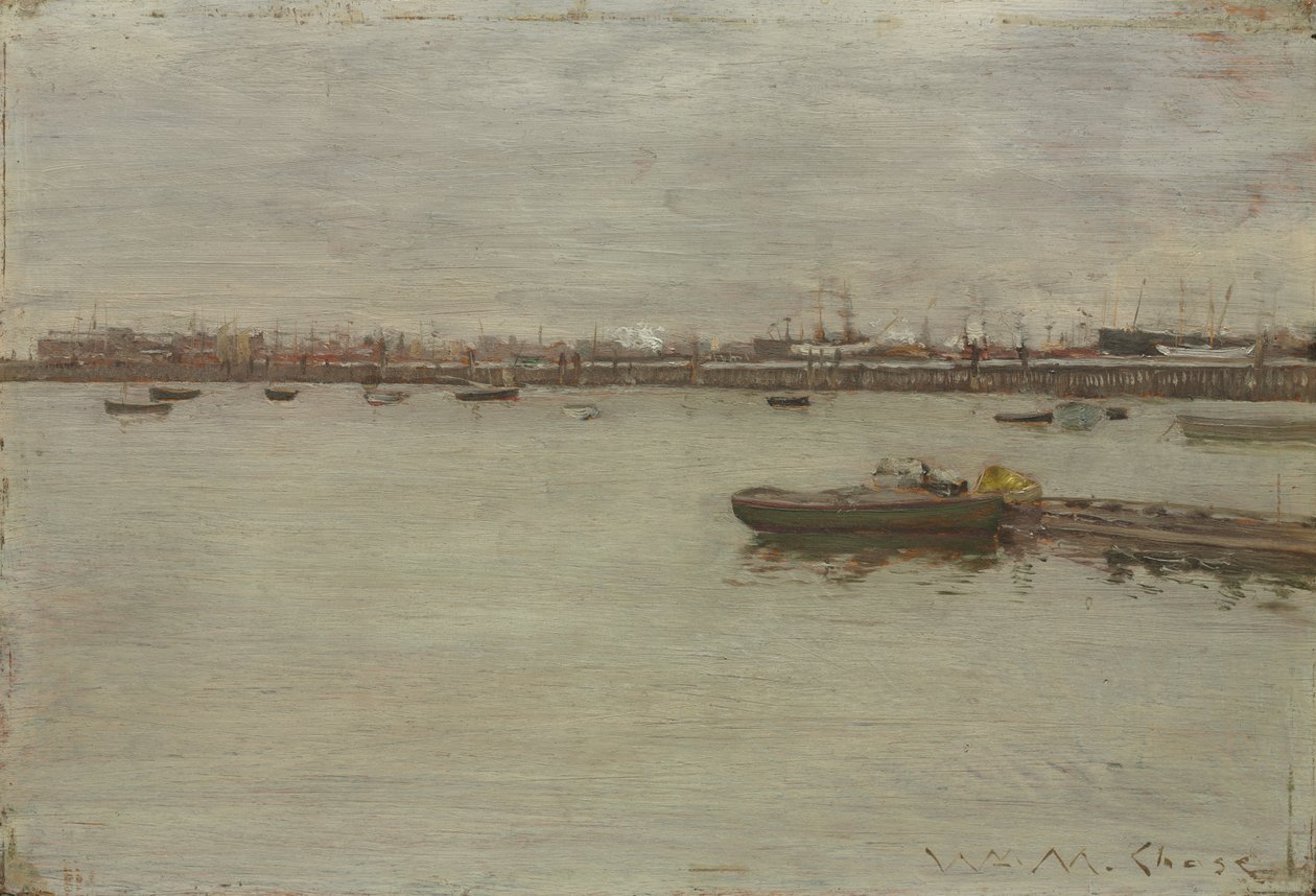 Szürke nap az öbölben alkotó: William Merritt Chase