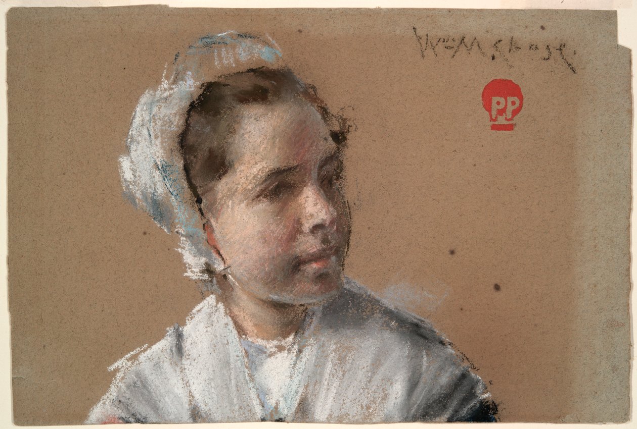 Egy fiatal lány feje alkotó: William Merritt Chase