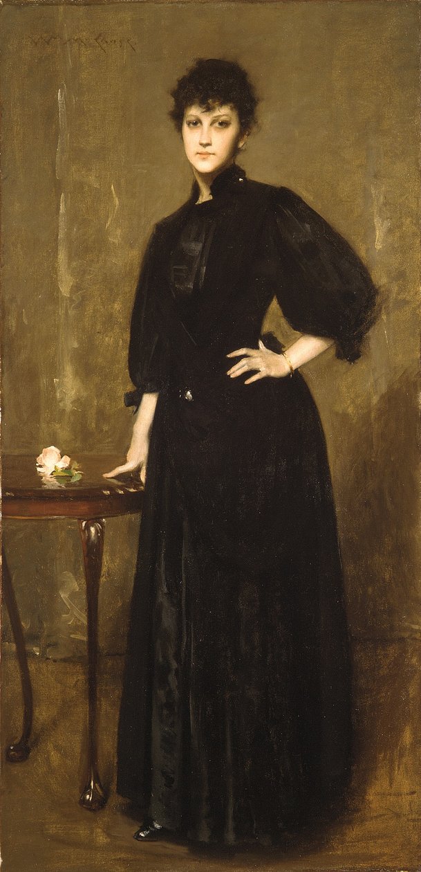 A fekete ruhás hölgy alkotó: William Merritt Chase