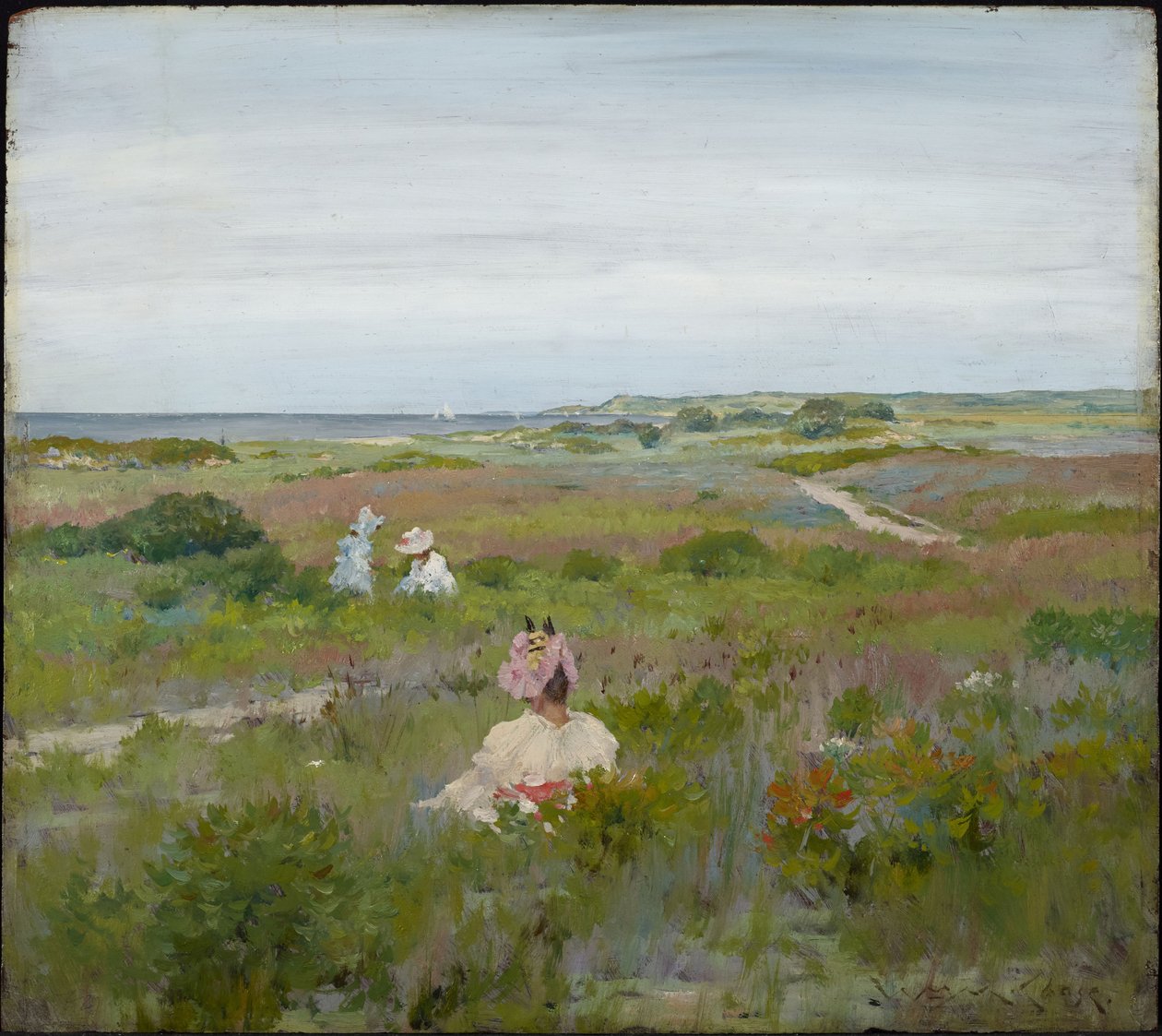 Tájkép: Shinnecock, Long Island alkotó: William Merritt Chase