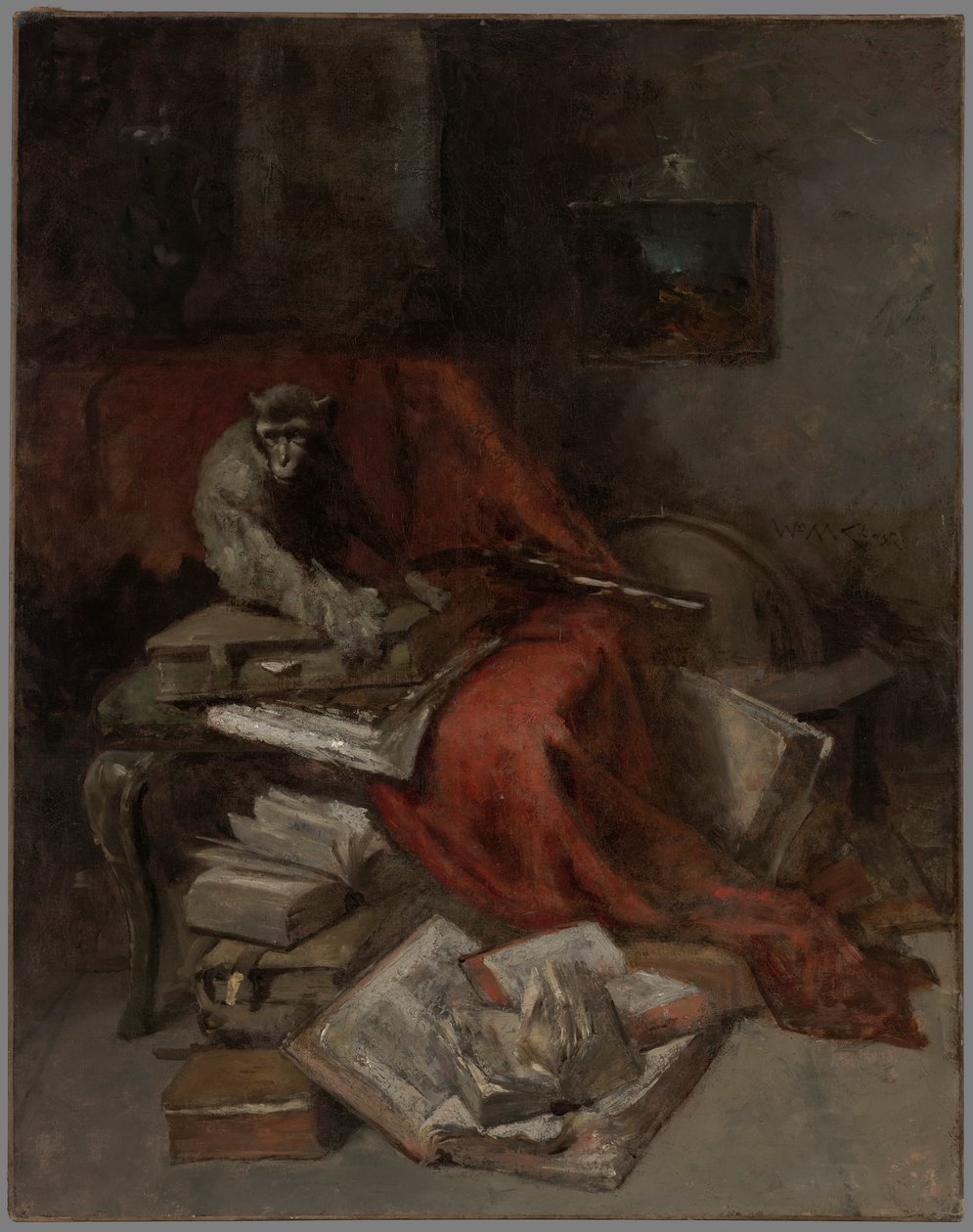 Majomozás az irodalommal alkotó: William Merritt Chase