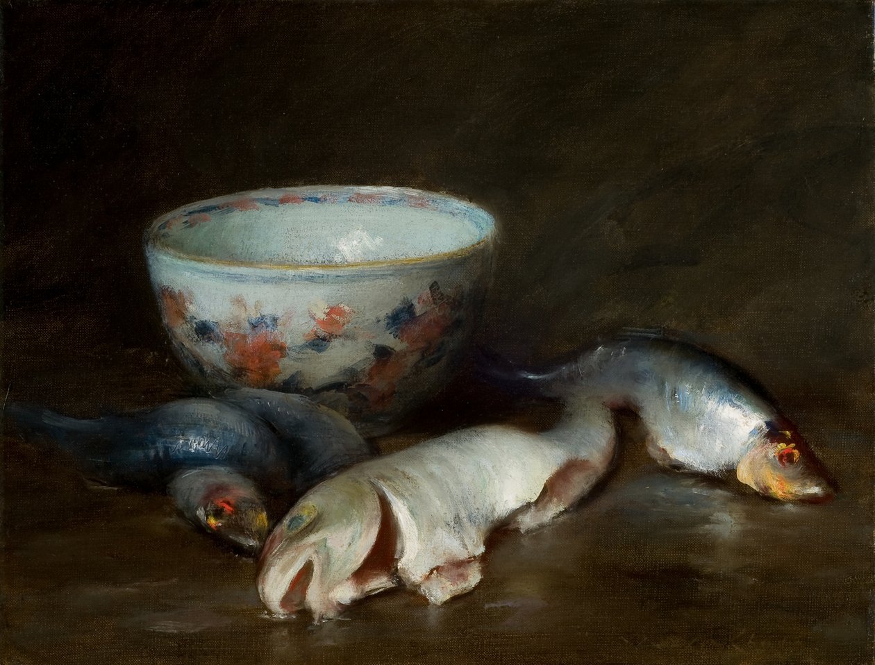 Csendélet halakkal 1910 (Olaj, vászon) alkotó: William Merritt Chase