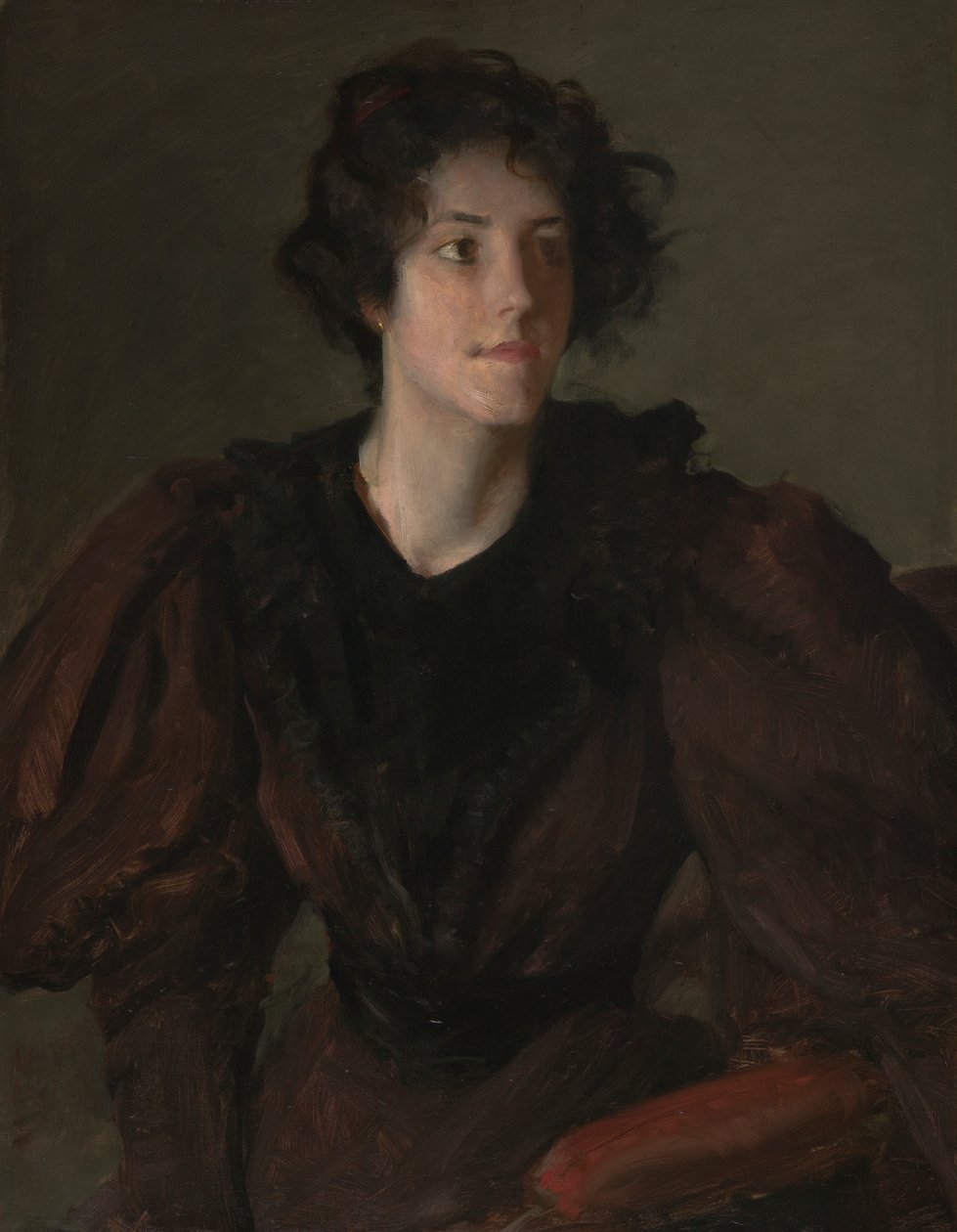 Tanulmány egy fiatal nőről, 1880-85 körül (olaj, vászon) alkotó: William Merritt Chase