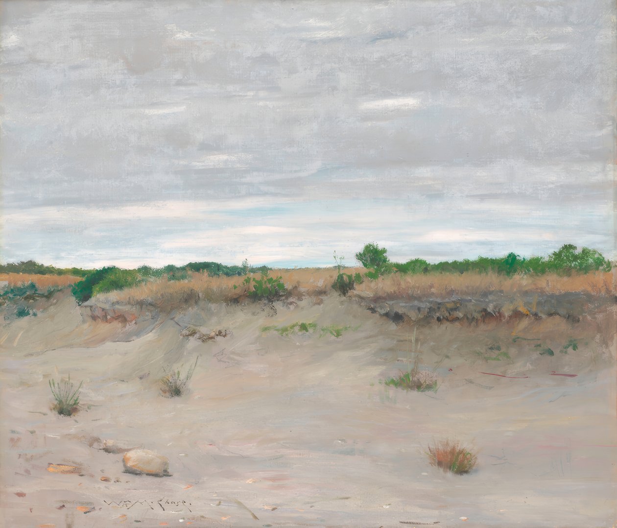 Szélfútta homokos strand alkotó: William Merritt Chase